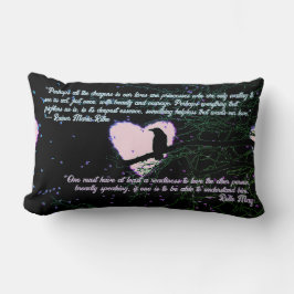 Raven Dark Liebe knackte glühendes Herz mit Zitate Lendenkissen