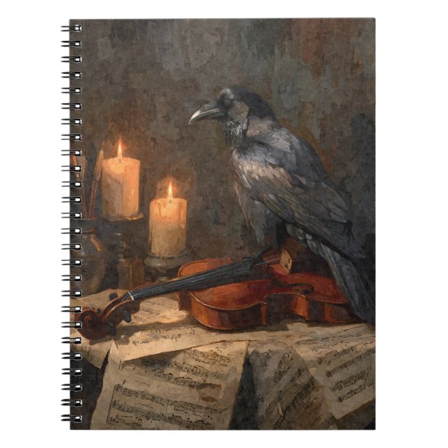 Raven Dark Symphony Notebook Notizblock (Vorderseite)