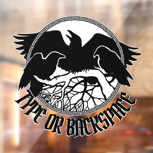 Raven Decal Personalisiert Tribal Art Window Fensteraufkleber (Blatt 2)