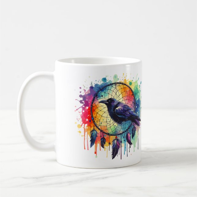 Raven Dreamcatcher Kaffeetasse (Links)