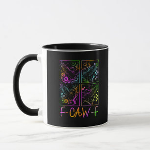 Raven F-Caw-F Bunt Neon-Gotik-Vogel Lustig Tasse