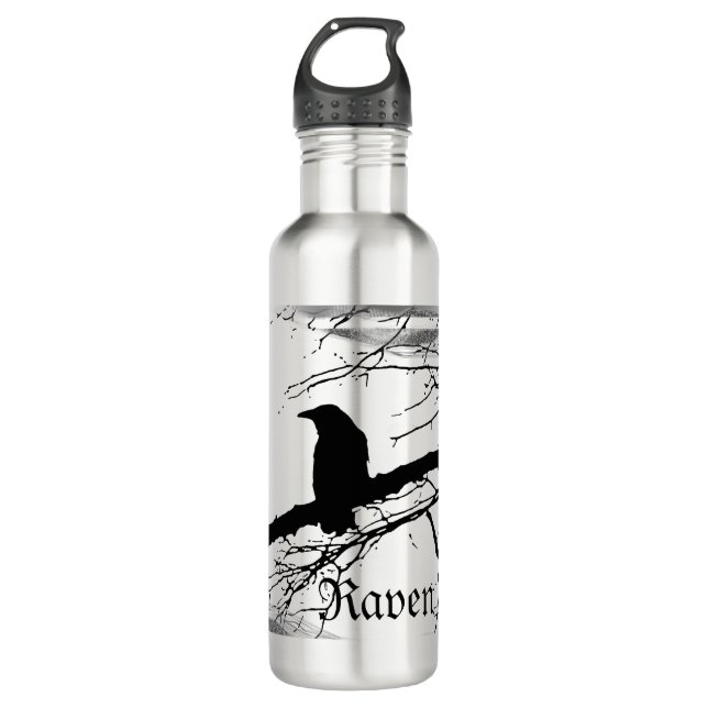 Raven Flasche von Alexandra Cook Edelstahlflasche (Vorderseite)