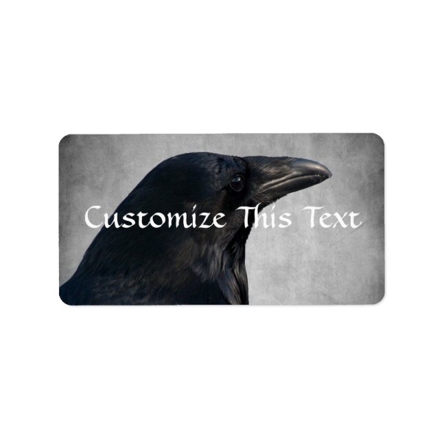 Raven Glamour Shot Adressaufkleber (Vorne)