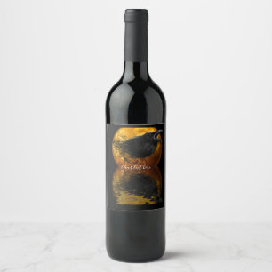 Raven & Golden Moon Individuell gestaltbare Weinet Weinetikett