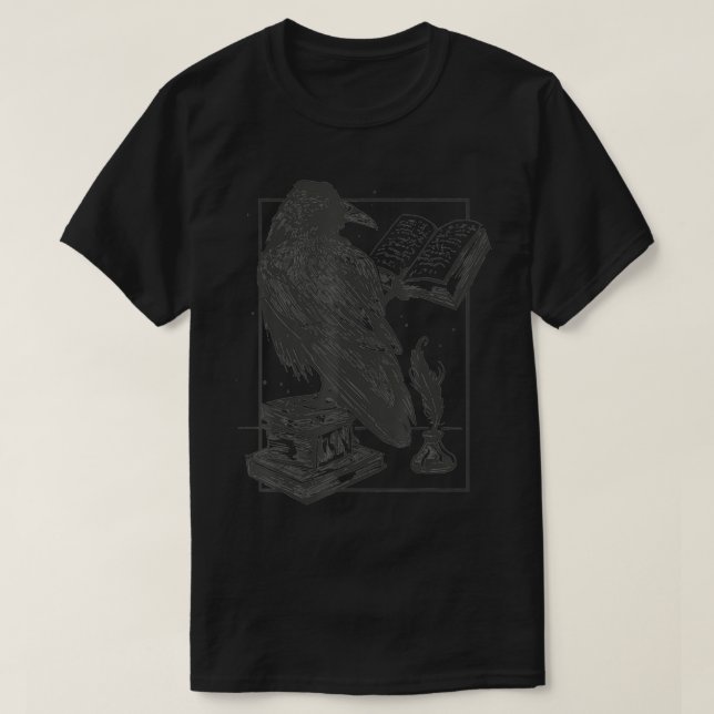 Raven Goth Dark Academic Magic Gothic Crow Occult T-Shirt (Design vorne)