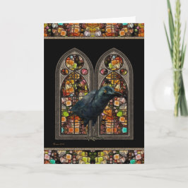 Raven Gothic Blank Inner Grußkarte Karte