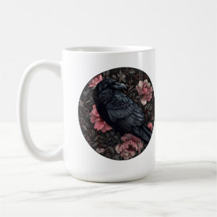 Raven gothic Vintag Blume Kaffeetasse