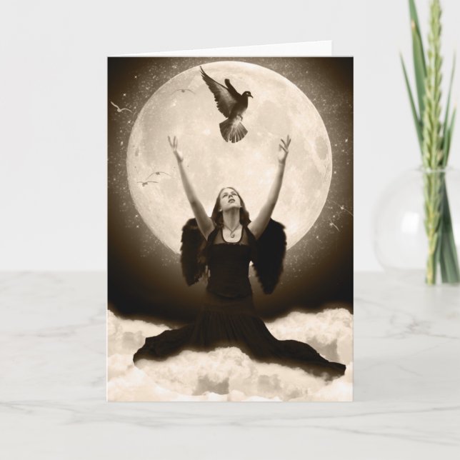 Raven Greeting Card Karte (Vorderseite)