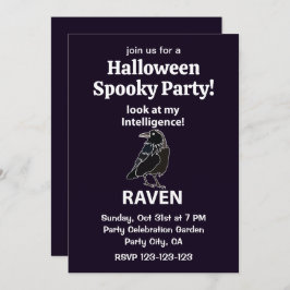Raven Halloween Spooky Party Raven Einladung