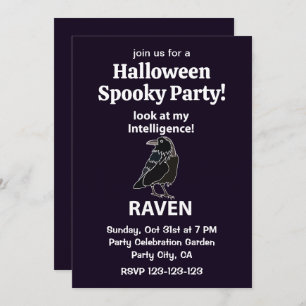 Raven Halloween Spooky Party Raven Einladung