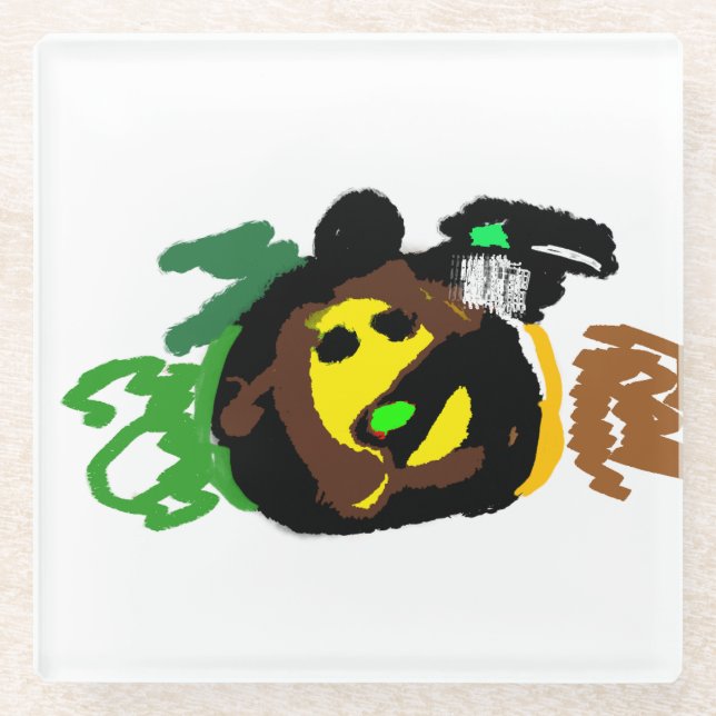 Raven Halloween Time Glasuntersetzer (Vorderseite)