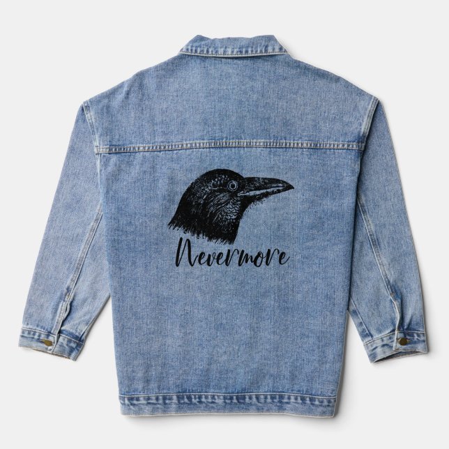 Raven Head mit NEVERMORE Jeansjacke (Rückseite)