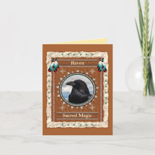 Raven - Heilige Magie - Benutzerdefinierte Grußkar Karte