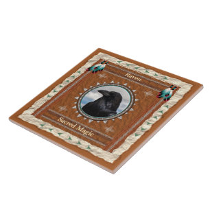 Raven - Heilige Magie - Keramik Fliese