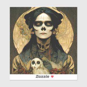 Raven Hexe 2 Fantasy Horror Goth Gothic Aufkleber