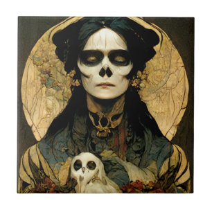 Raven Hexe 2 Fantasy Horror Goth Gothic Fliese