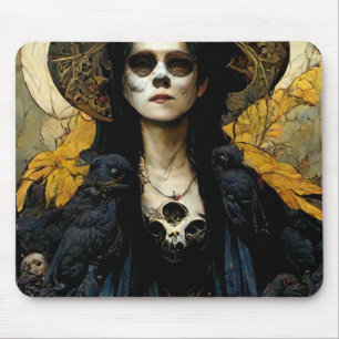 Raven Hexe 3 Fantasy Horror Goth Gothic Mousepad