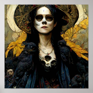 Raven Hexe 3 Fantasy Horror Goth Gothic Poster