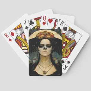 Raven Hexe 4 Fantasy Horror Goth Gothic Spielkarten