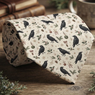 Raven Holiday Botanical Creme Krawatte