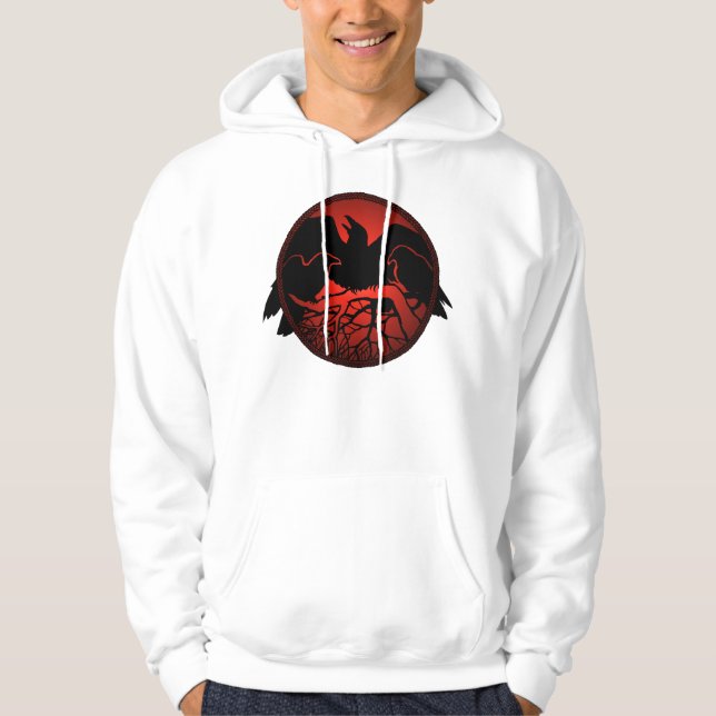 Raven Hoodie Unisex Raven / Crow Art Shirts (Vorderseite)