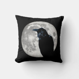 Raven in the Moon Kissen