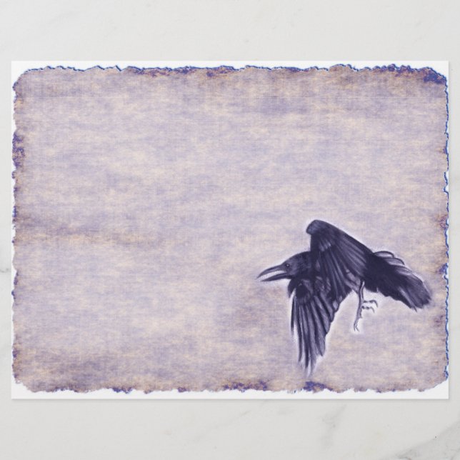 Raven Junk Journal Page und Lesezeichen (Rückseite)