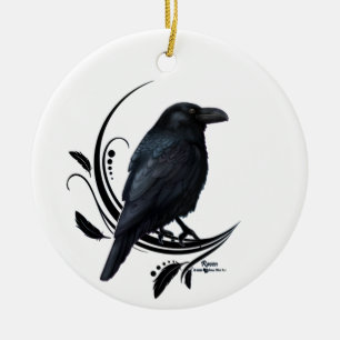 Raven Keramik Ornament