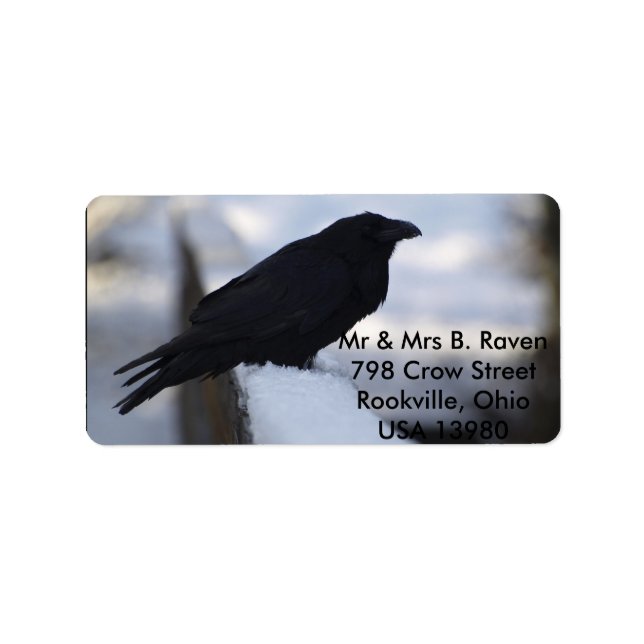 Raven Labels Adressaufkleber (Vorne)