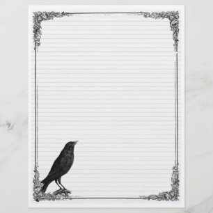 Raven Lined Book of Shadows Page