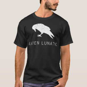Raven Lunatic Fun Bird Goth Gothic Geschenk Männe T-Shirt