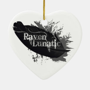 Raven Lunatic Fusion Zitat für Vogelliebhaber Keramikornament