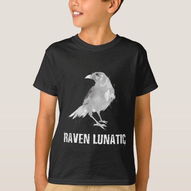 Raven Lunatic Goth Fun Bird Gothic T-Shirt (Vorderseite)