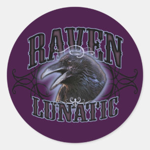 Raven Lunatic Runder Aufkleber