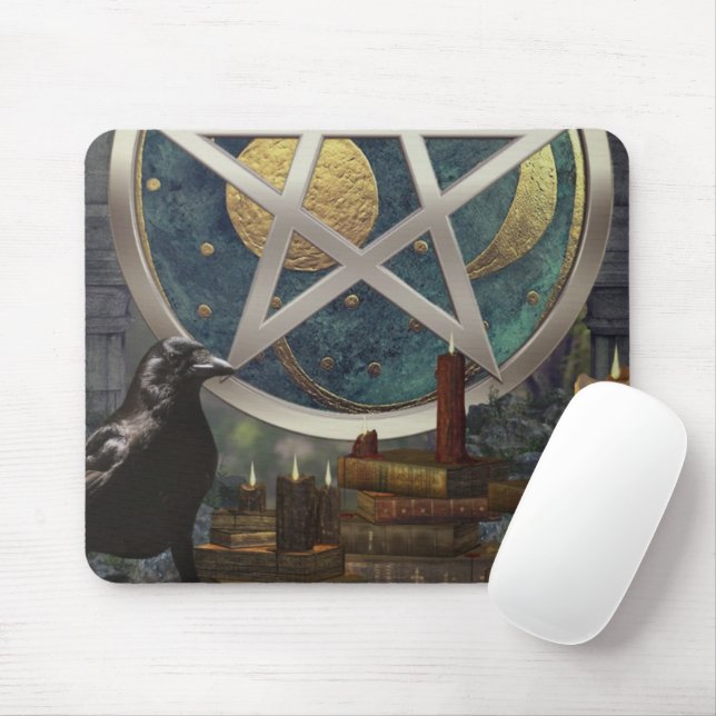 Raven Magick Celestial Disk Pentagramm Mousepad (Mit Mouse)