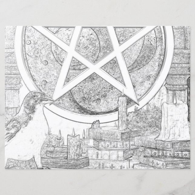 Raven Magick Pagan Wicca Farbing Page (Vorderseite)