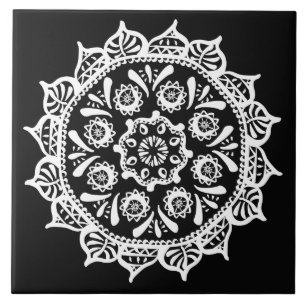 Raven Mandala Fliese