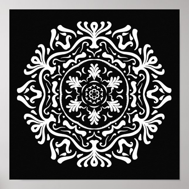 Raven Mandala Poster (Vorne)