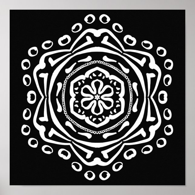 Raven Mandala Poster (Vorne)