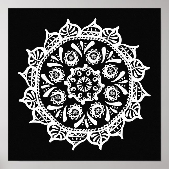 Raven Mandala Poster (Vorne)