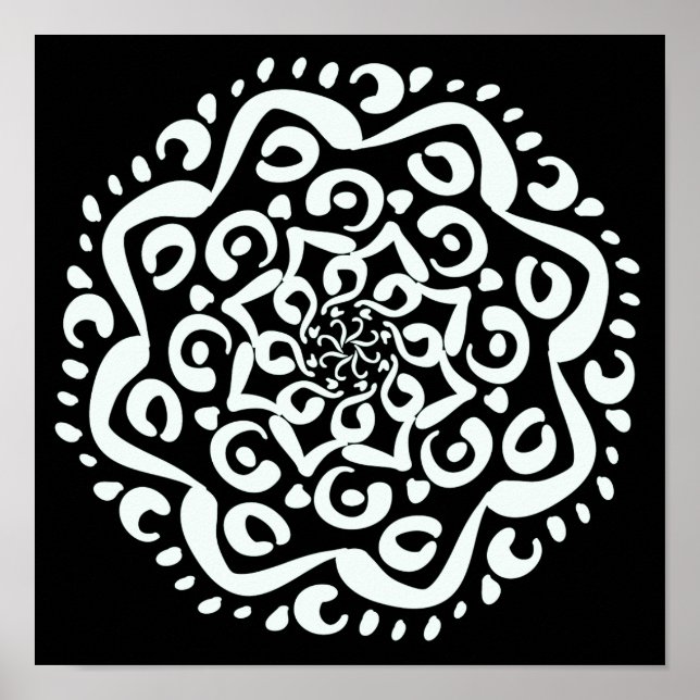 Raven Mandala Poster (Vorne)