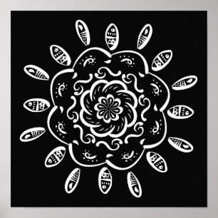 Raven Mandala Poster