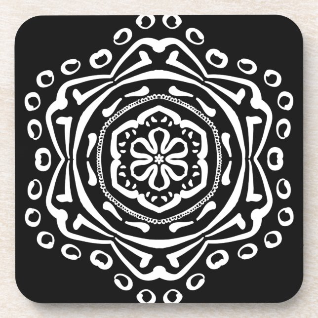 Raven Mandala Untersetzer (Vorderseite)