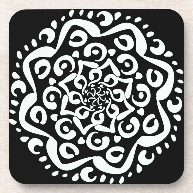 Raven Mandala Untersetzer (Vorderseite)