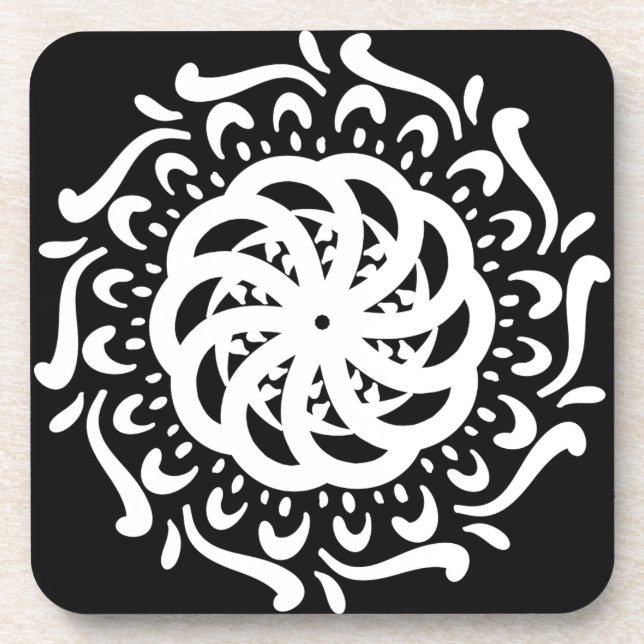 Raven Mandala Untersetzer (Vorderseite)