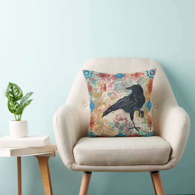 Raven mid Western Throw Kissen (Stuhl )