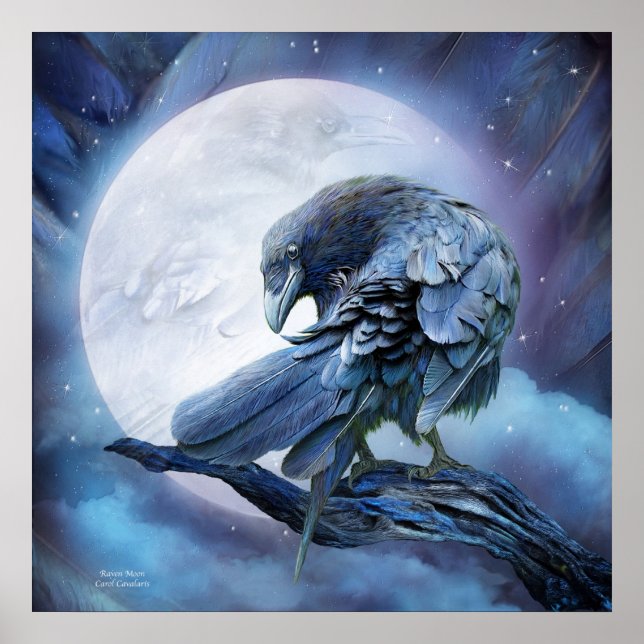 Raven Moon Art Poster/Print Poster (Vorne)