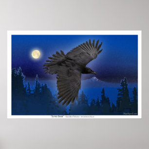 "RAVEN MOON" Kunstdrucke Poster
