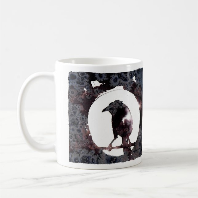 Raven Moon (nur vorne) Kaffeetasse (Links)