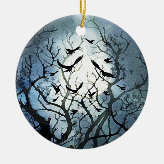 Raven Moon Ornament (Vorne)